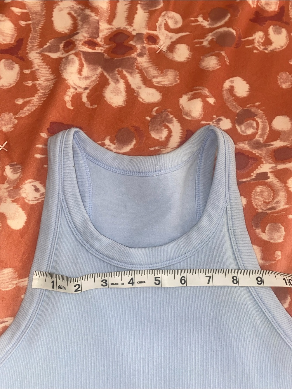 ALO Yoga Light Blue Ribbed Crop Tank - Picture 9 of 11